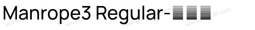 Manrope3 Regular字体转换